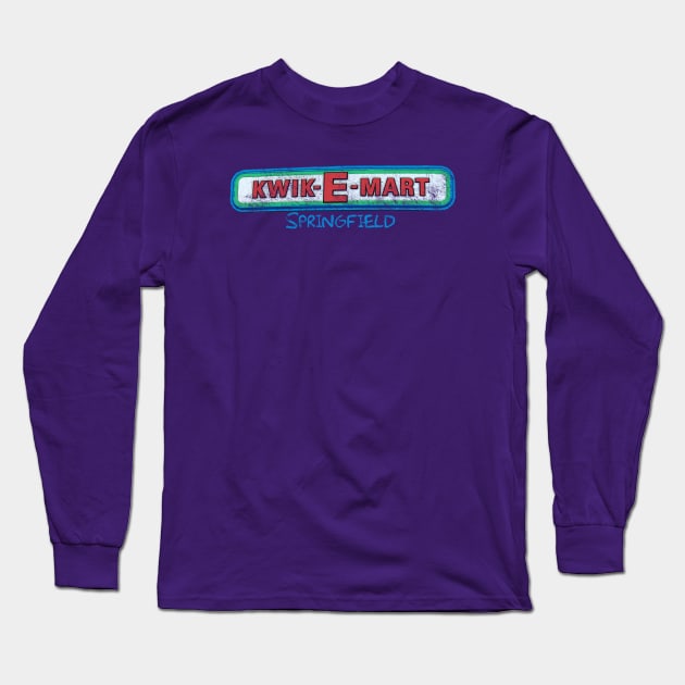 Kwik E Mart, distressed Long Sleeve T-Shirt by hauntedjack